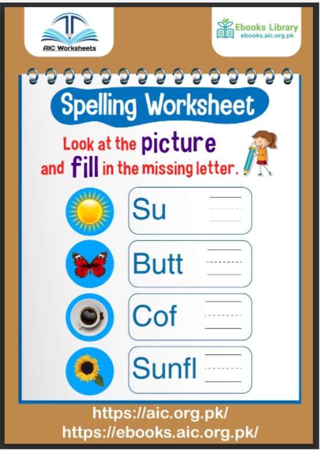 Spelling Worksheet