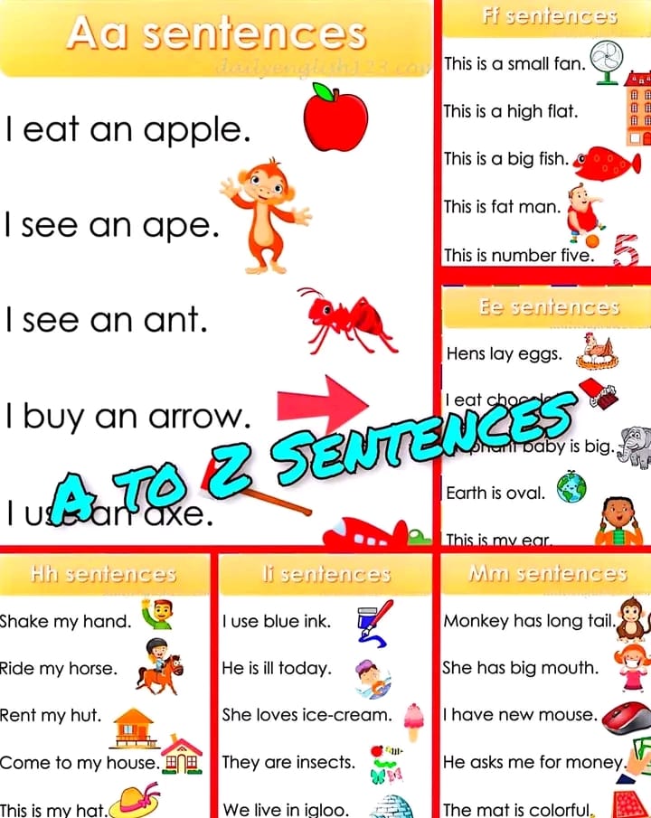 a to Z Sentences