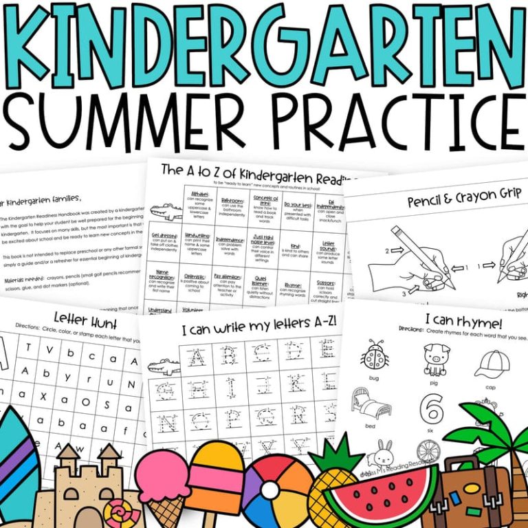 Kindergarten summer practice